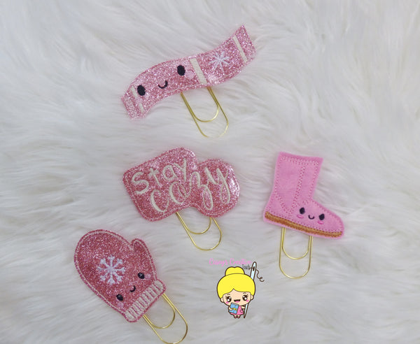 Pink Ugg Planner Clip- Cozy Collection