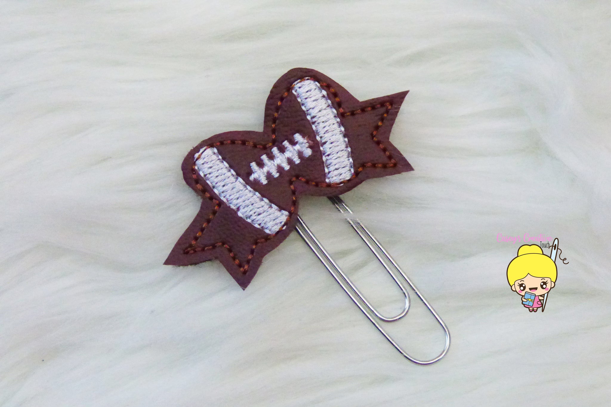 Football Bow Planner Clip