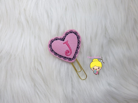 Personalized Heart Planner Clip