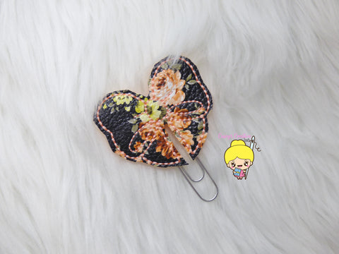 Fall Floral Bow Planner Clip