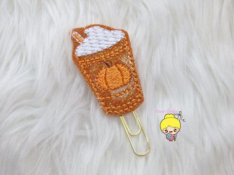 Pumpkin Iced Coffee Planner Clip