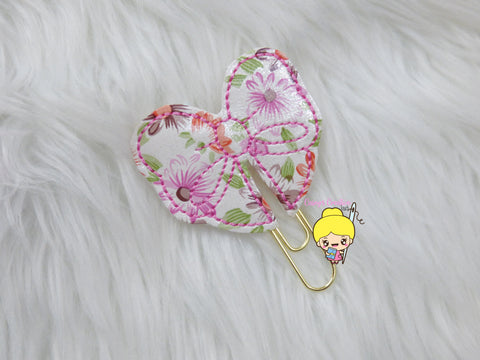 Floral Bow Planner Clip
