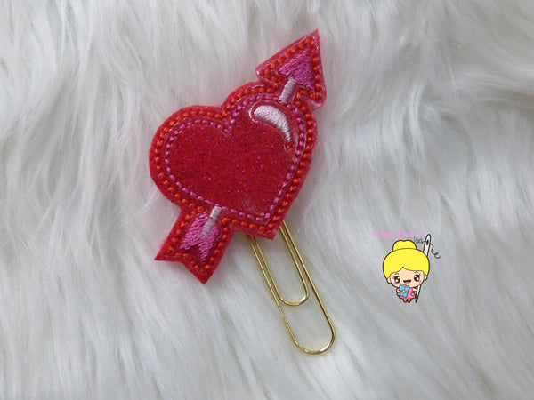 Valentines Hot Pink Heart Planner Clip