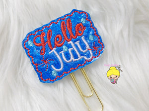 Hello July Planner Clip