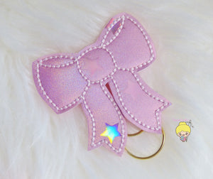 Bow with Holographic Stars Planner Clip- "Something Magical"