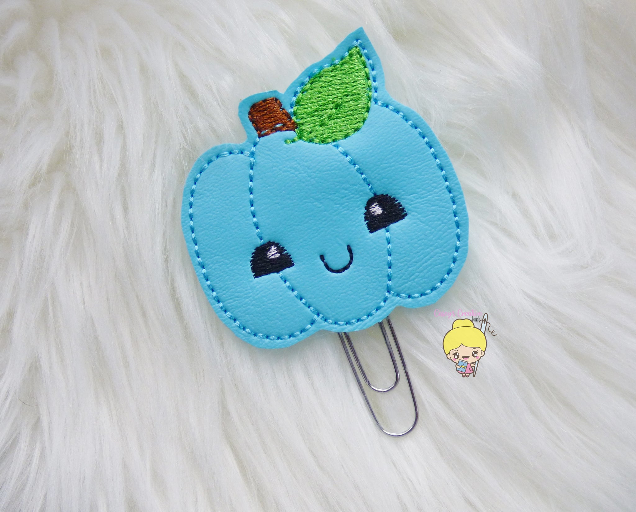 Teal Pumkpin Planner Clip