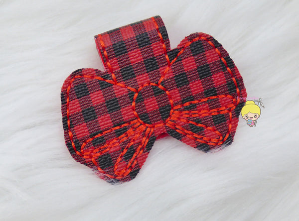 Red and Black Plaid MAGNETIC page clip