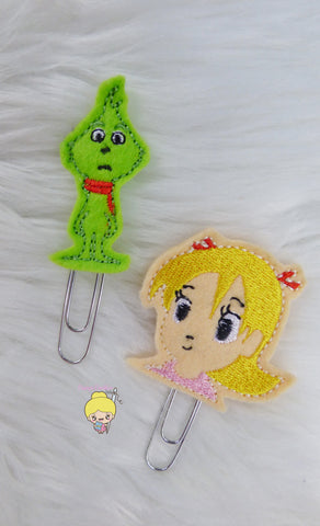 Grinch Inspired Planner Clip