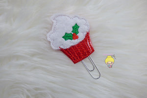 Holly Cupcake Planner Clip