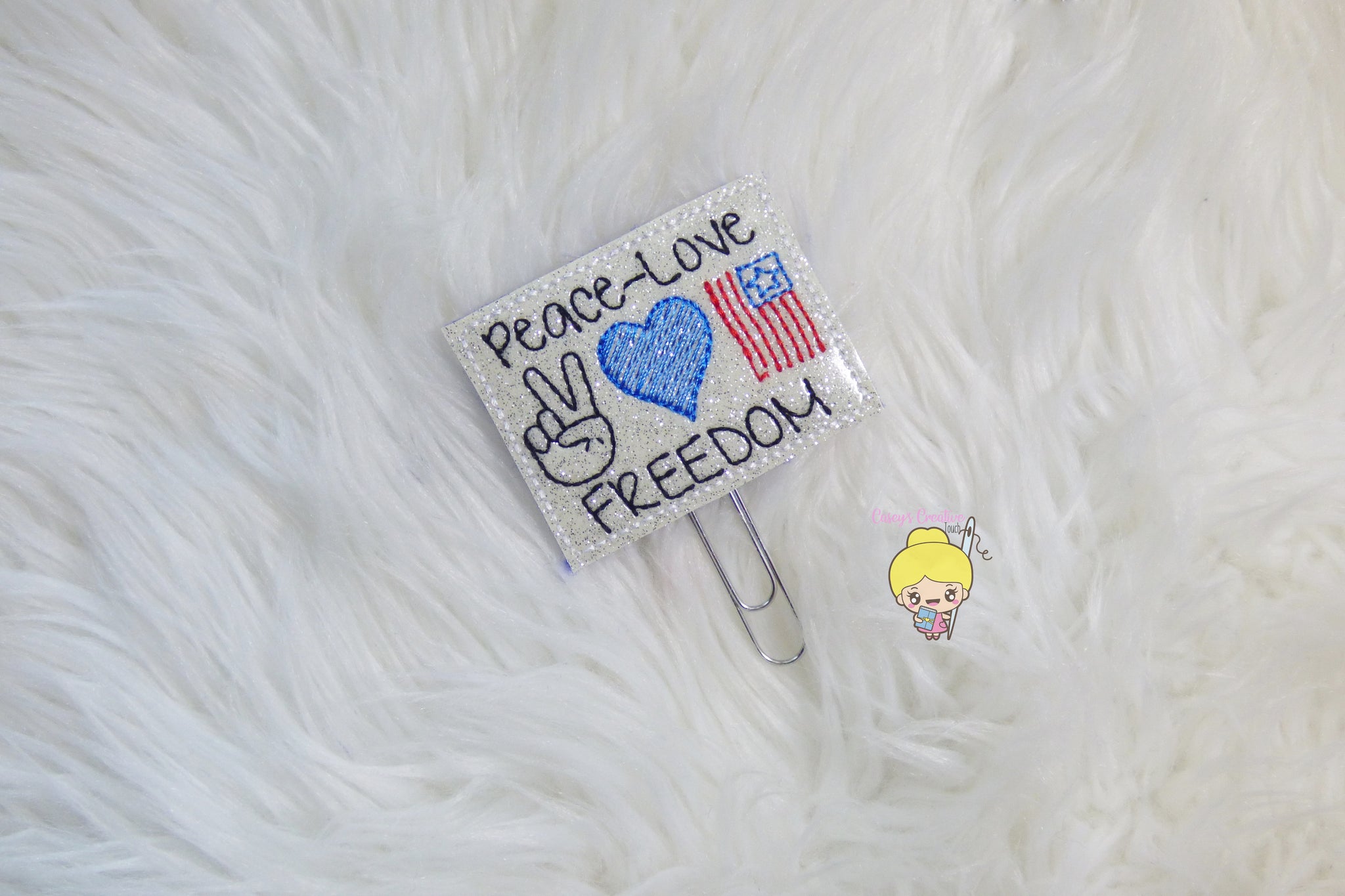 Peace, Love, and  Freedom Planner Clip