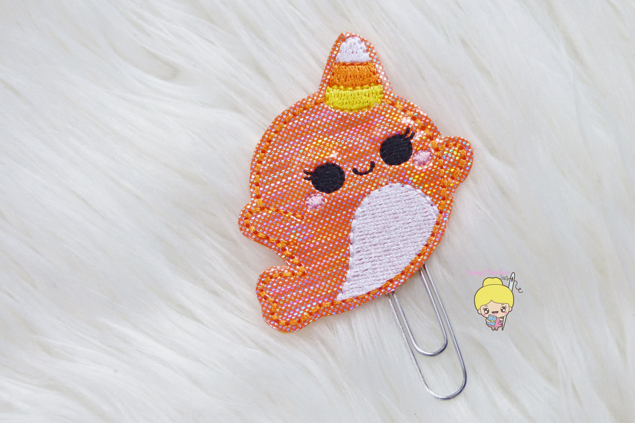 Candy Corn Narwhale Planner clip