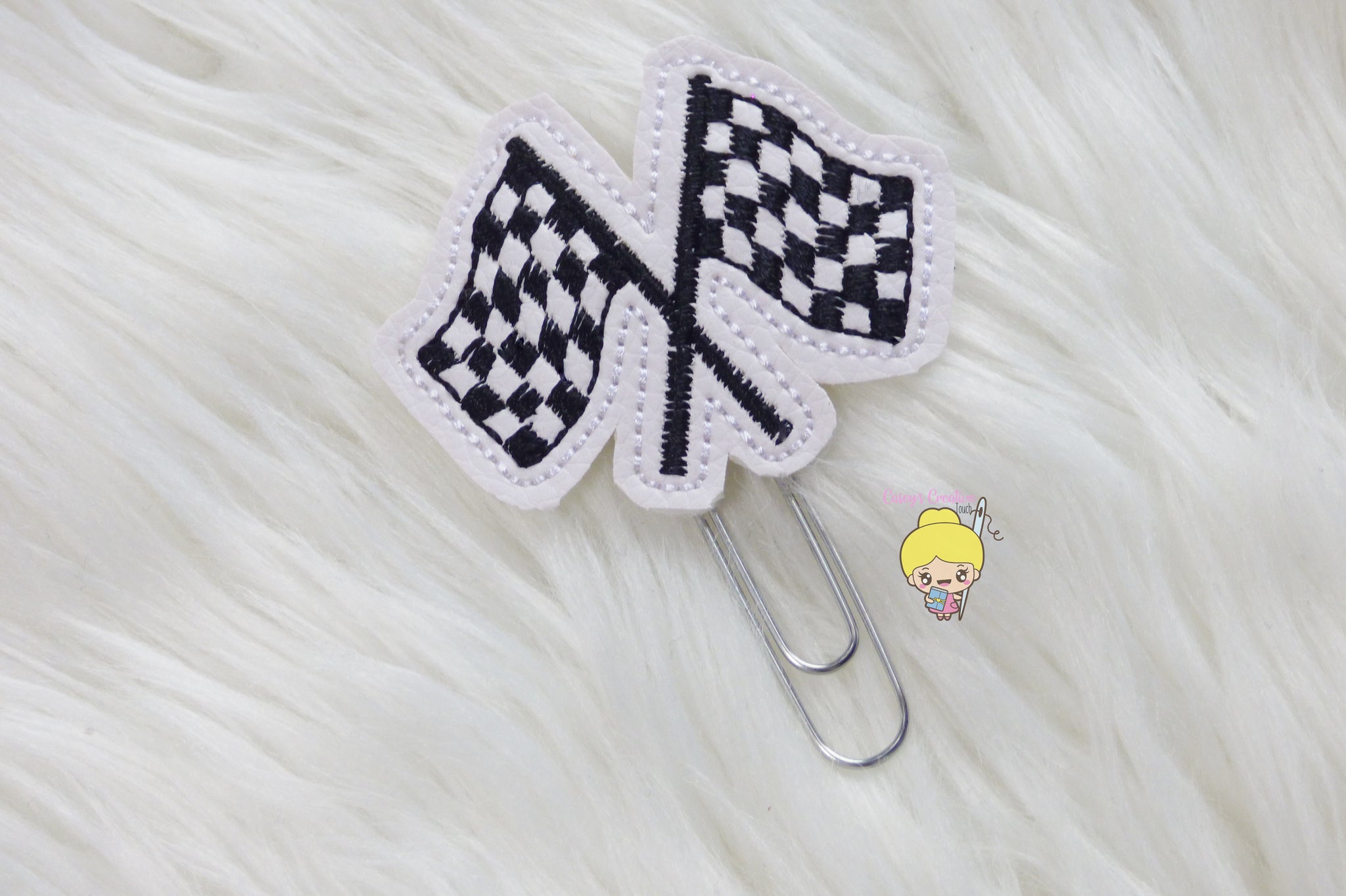 Car Racing Flags Planner clip