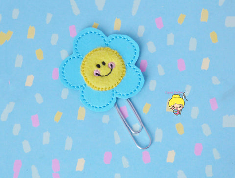 Blue Daisy Planner Clip