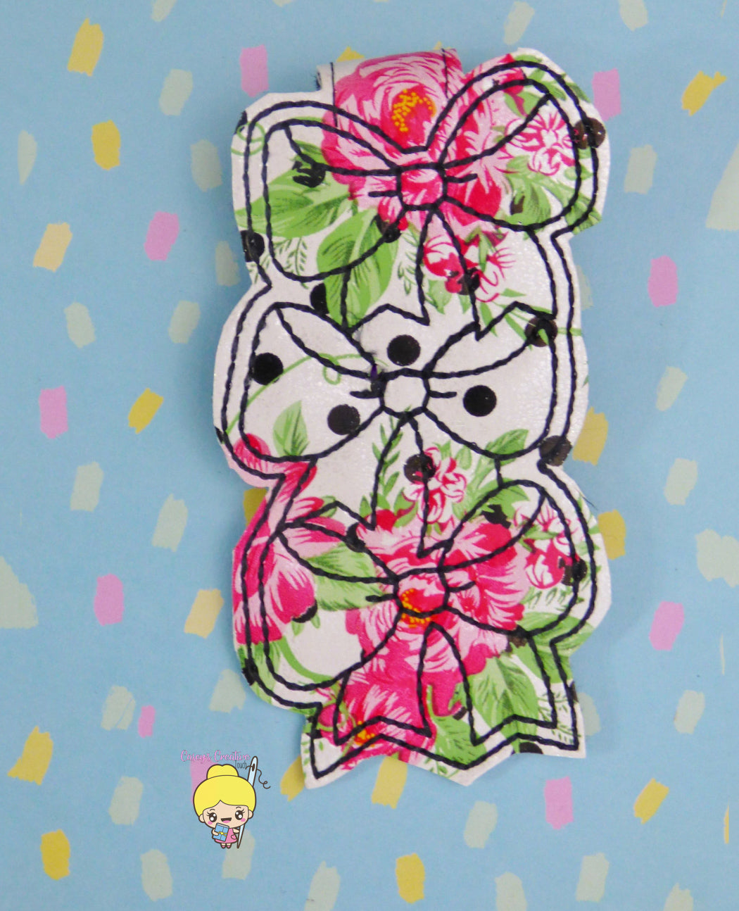 Stacked Bow Floral Magnetic page clip
