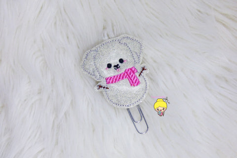 Snow Puppy Planner Clip