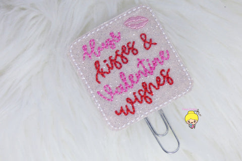Hugs, Kisses, and Valentines Wishes Planner Clip