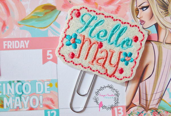 Hello May Planner Clip